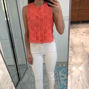 Abercrombie & Fitch coral pink top